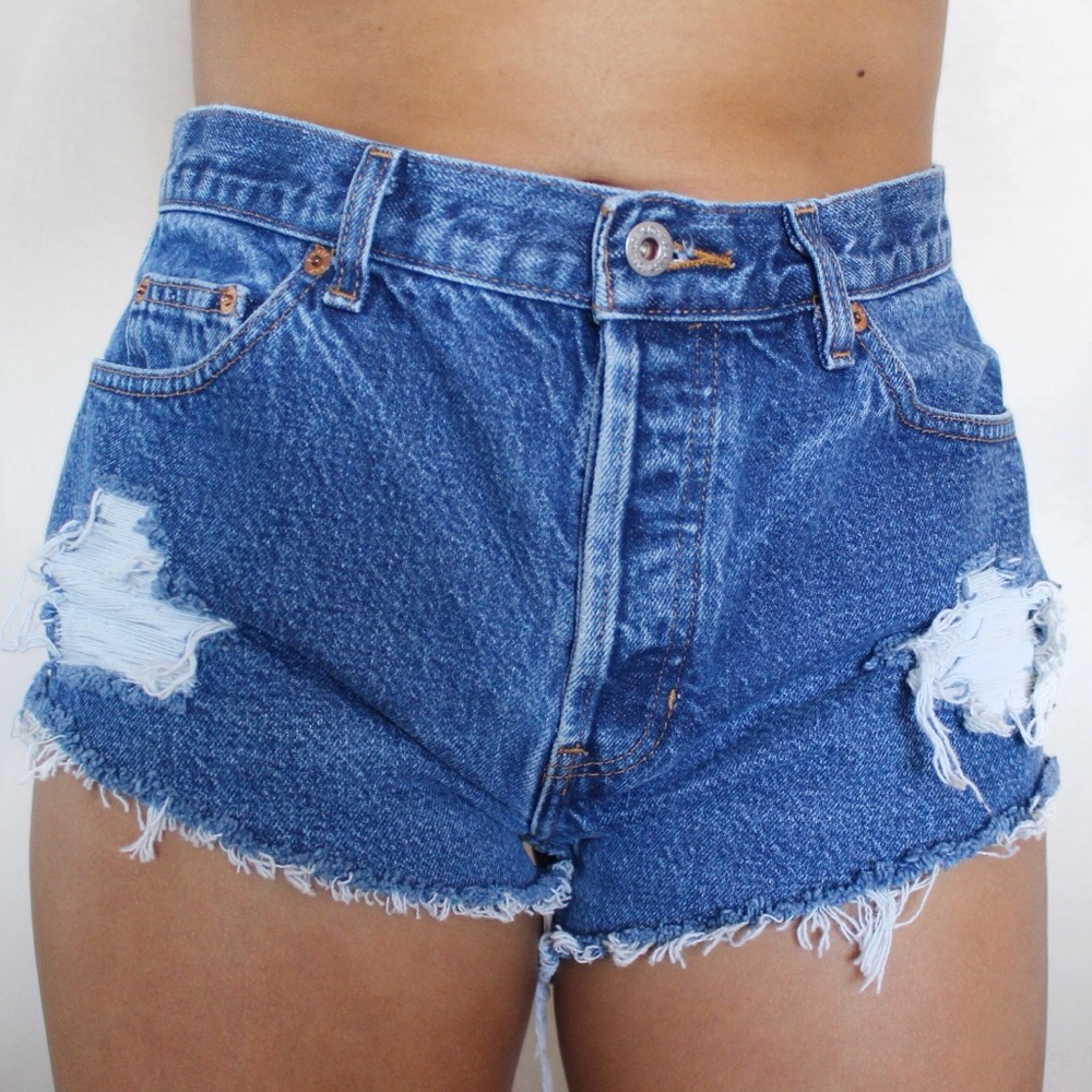 High Waisted Denim Shorts